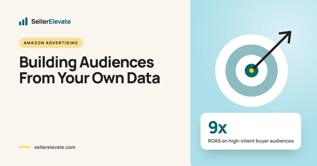 Target graphic with a 9x ROAS figure for high-intent buyer audiences built in Amazon Marketing Cloud