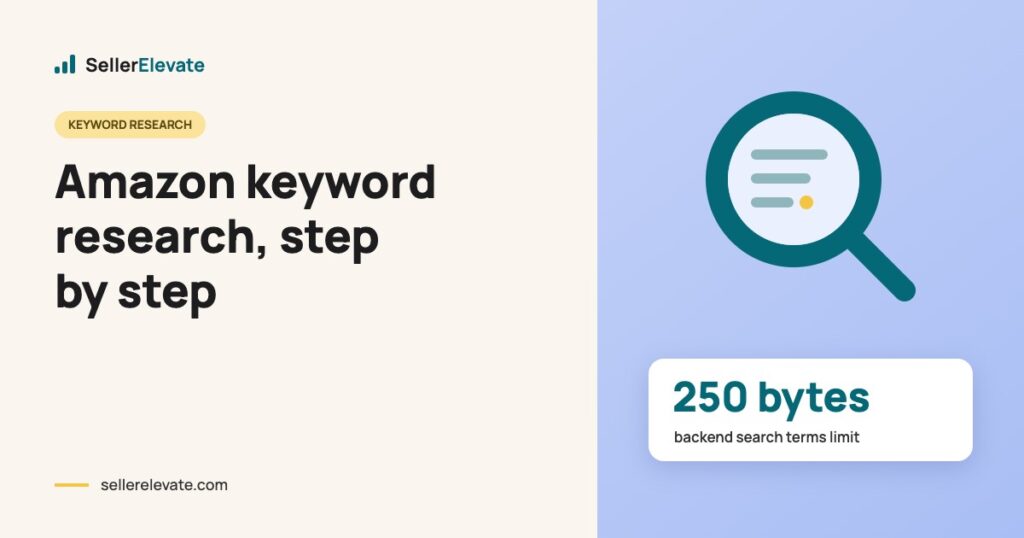 Cover graphic for a step-by-step Amazon keyword research method using reverse-ASIN lookup